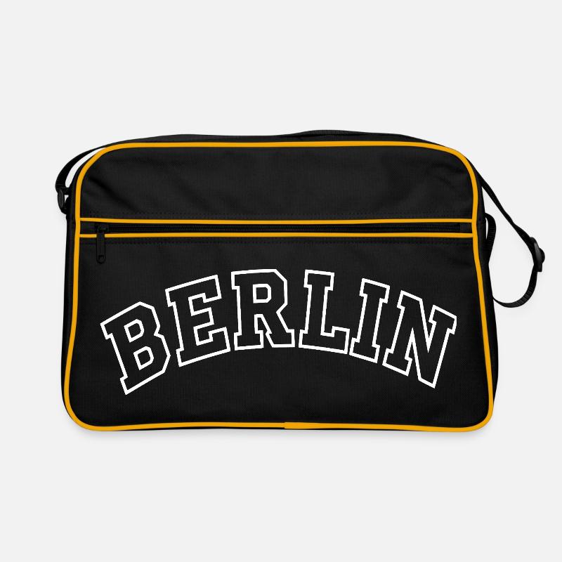 École de design de noms de villes rétro de Berlin Sac Retro