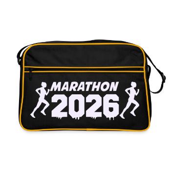 Marathon 2026 Runner Silhouette Design - Retro Bag - black/gold - Front