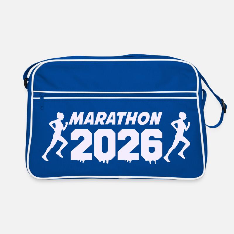 Conception de la silhouette du coureur Marathon 2026 Sac Retro