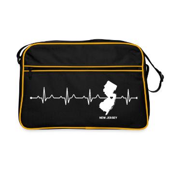 Carte de l’État du New Jersey Pride de Heart Home - Sac Retro - noir/or - Devant