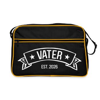 Papa Être Papa Futur Papa Nouveau Papa Nouveau Papa - Sac Retro - noir/or - Devant