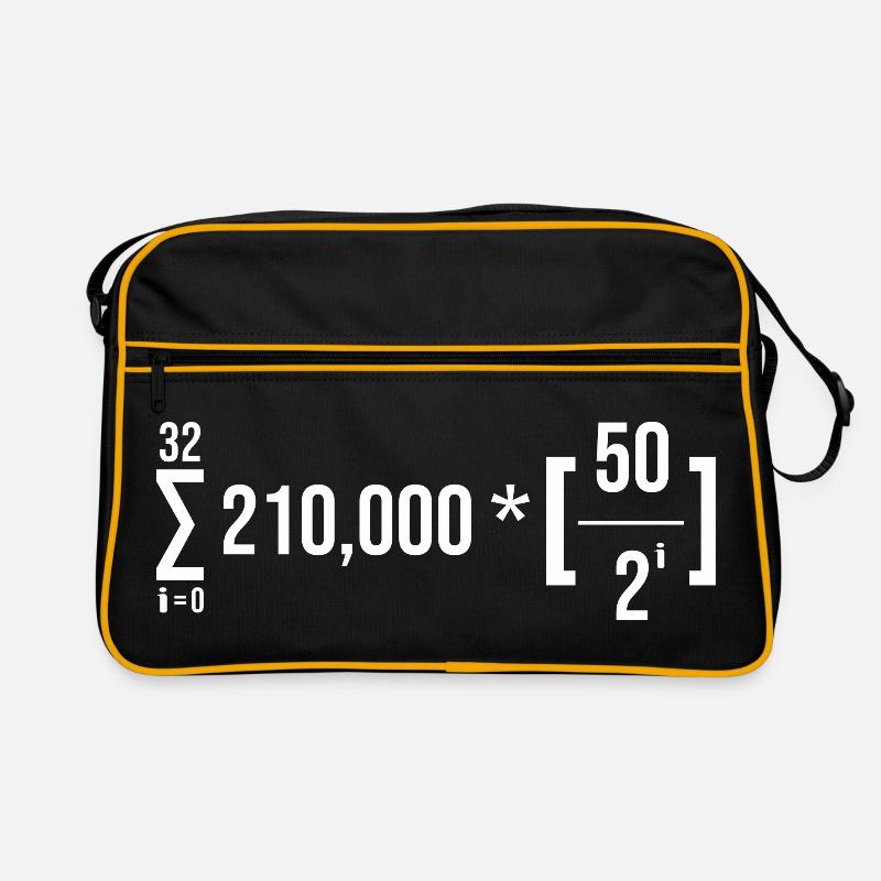 Bitcoin Supply Formel Retro Tasche
