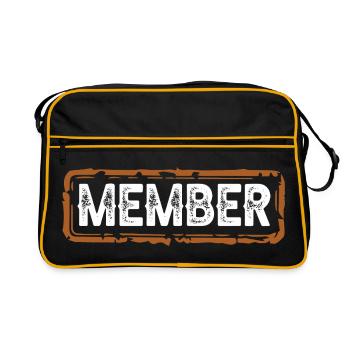 Members - Retro Bag - black/gold - Front