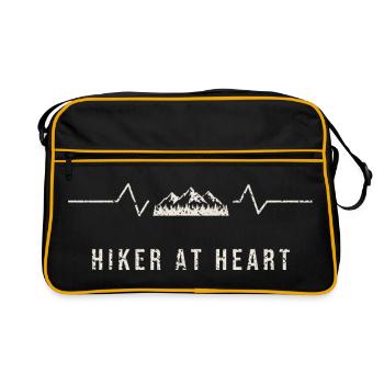 Hiker At Heart Heartbeat - Retro Bag - black/gold - Front