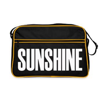 soleil vacances palm beach plage beauté - Sac Retro - noir/or - Devant