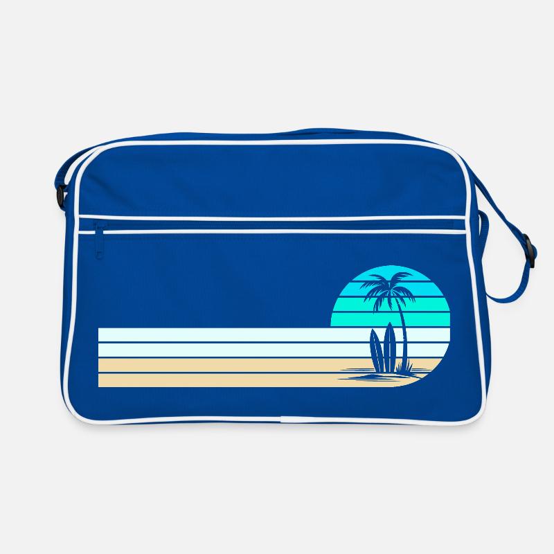 Beach skyline Retro Bag