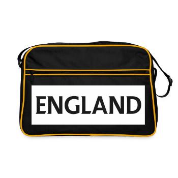 Bezaubernde englische Landschaftsmotive - Retro Tasche - Schwarz/Gold - Vorne