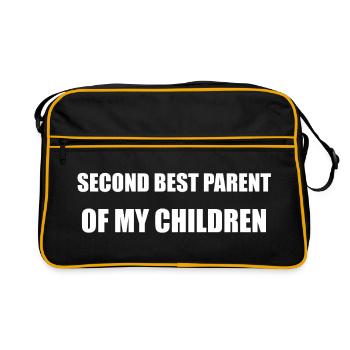 Second best parent - Retro Bag - black/gold - Front