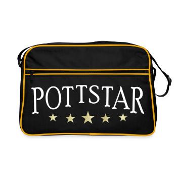 Pottstar, star from the Ruhr area or at the cooking pot - Retro Bag - black/gold - Front