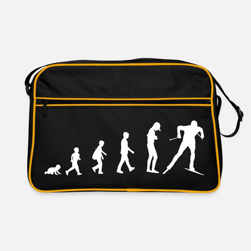 Development from baby to skier - Retro Bag - black/gold