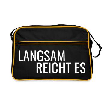 Assez lentement, - Sac Retro - noir/or - Devant