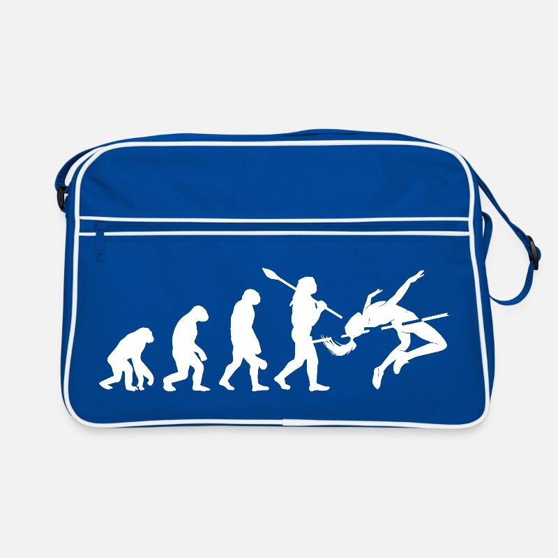 High Jumping Evolution Athlete Silhouette Art Retro Bag