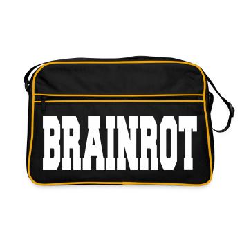 Brainrot - Retro Tasche - Schwarz/Gold - Vorne