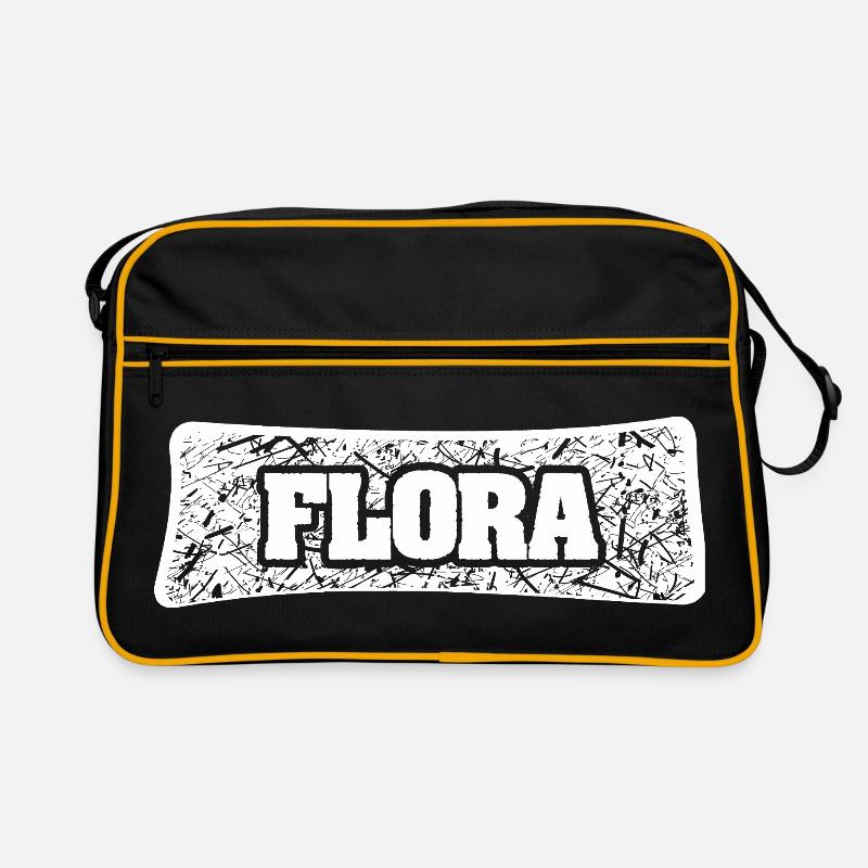 Flora als Name Retro Tasche
