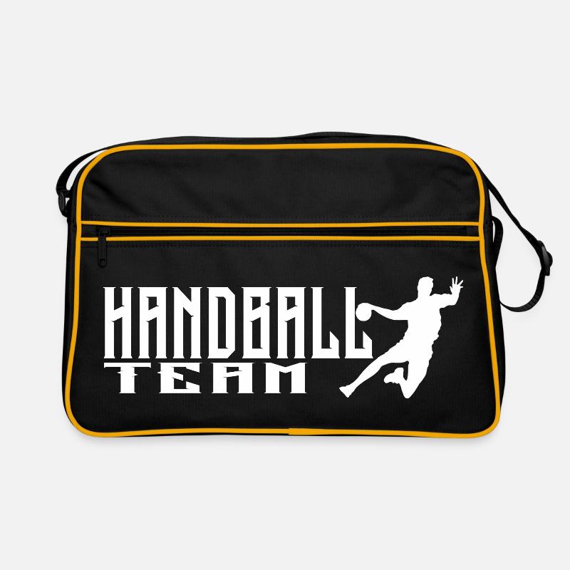 Handball team logo with dynamic player design Retro Bag
