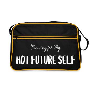 Gym Motivation Quote - Future Self - Retro Bag - black/gold - Front