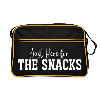 Snack Time Bold Typography Tee Print - Retro Bag - black/gold - Front