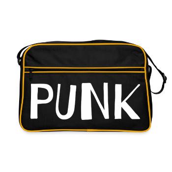 Logo punk Design urbain - Sac Retro - noir/or - Devant