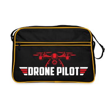 Drone Pilot FPV UAV Flight Enthusiast - Retro Bag - black/gold - Front