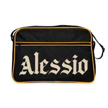 Alessio Gothic Vintage Logo - Sac Retro - noir/or - Devant