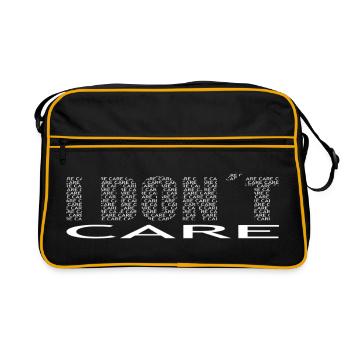 don't care - Retro Bag - black/gold - Front