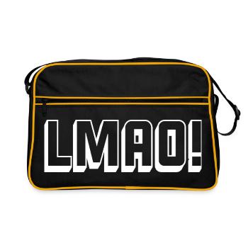 swear_LMAO_white_ - Retro Bag - black/gold - Front