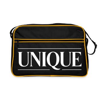 unique unique unique self-worth unique - Retro Bag - black/gold - Front