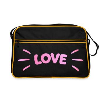 Amour Rose Lumineux - Sac Retro - noir/or - Devant