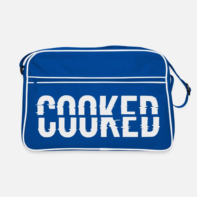 Glitch Schriftzug Cooked Retro Tasche