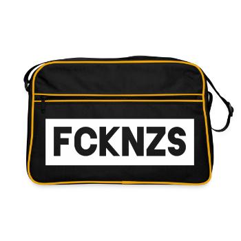 FCK NZS - Retro Tasche - Schwarz/Gold - Vorne