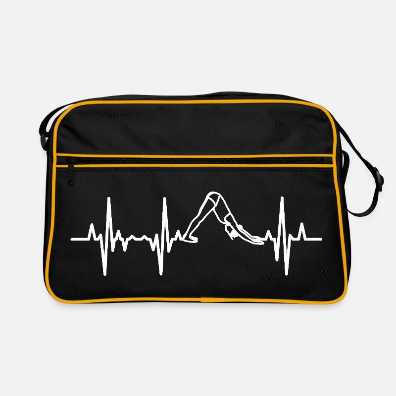 Yoga Herzschlag Retro Tasche
