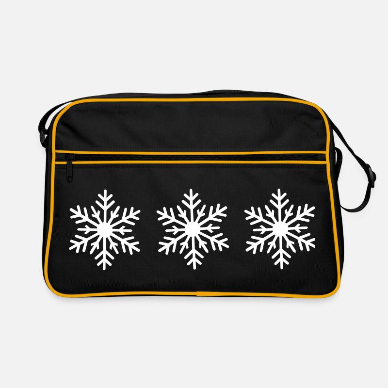 Eiskristall Wintermuster auf Kleidung Retro Tasche