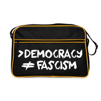 More Democracy No Fascism Anti-Fascist - Retro Bag - black/gold - Front