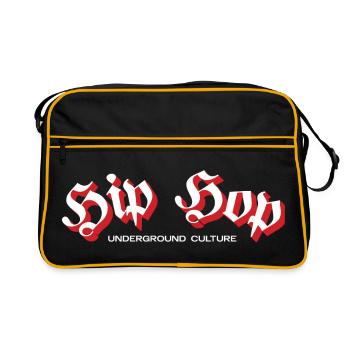 T-shirt de la culture underground hip-hop - Sac Retro - noir/or - Devant