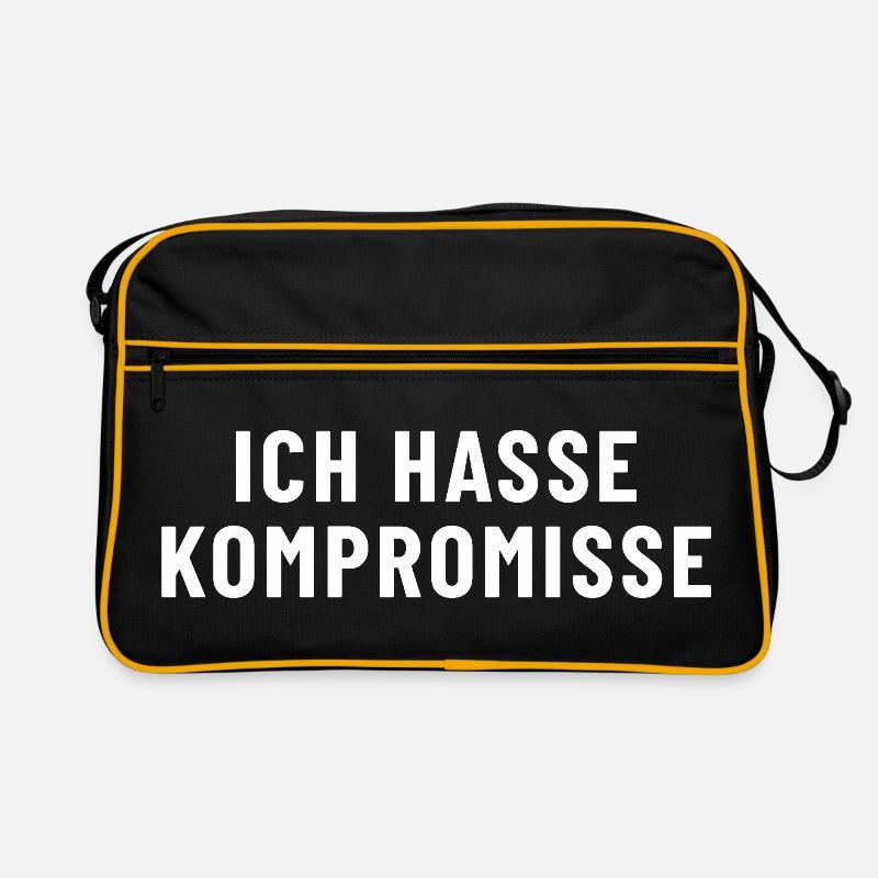 Ich hasse Kompromisse Retro Tasche
