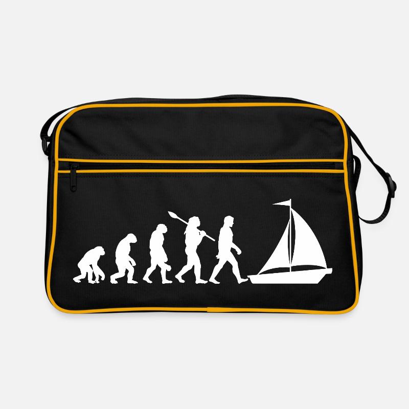 Evolution Segeln - Segelboot - Retro Tasche - Schwarz/Gold