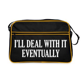 I'll Deal With It Eventually - Retro Bag - black/gold - Front