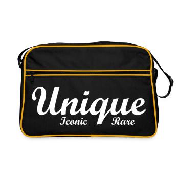 Unique_Iconic_Rare - Retro Tasche - Schwarz/Gold - Vorne