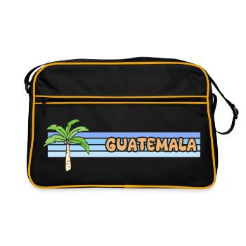Gift for Guatemala - Retro Bag - black/gold - Front