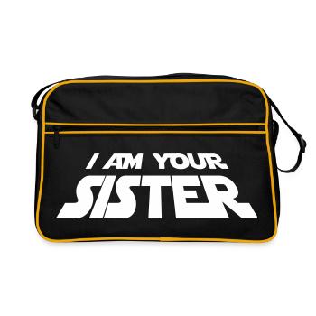 Best Sister Sci-Fi Family Gift Princess - Retro Bag - black/gold - Front