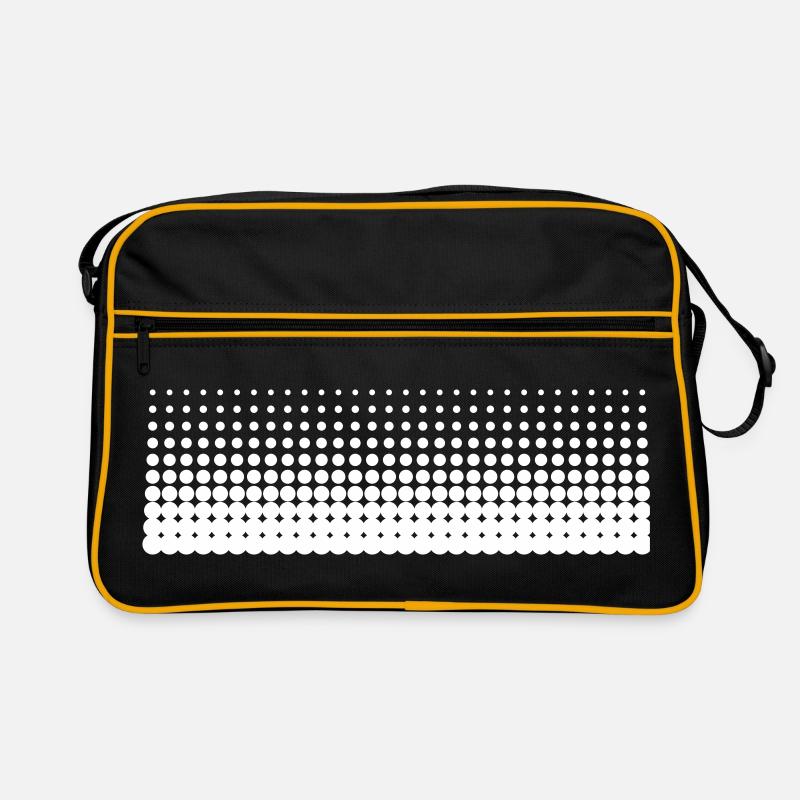 Basic Dots Gradient (breit) - Retro Tasche - Schwarz/Gold