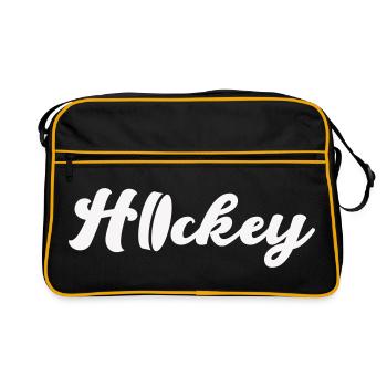 Hockey Script Flow – Elegant Logo Look - Retro Bag - black/gold - Front