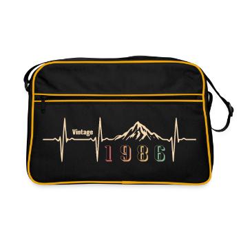 Street Rétro 40 Ans Quarantaine Cadeau 1986 - Sac Retro - noir/or - Devant