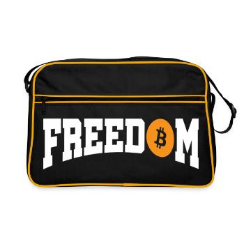 Freedom Bitcoin - Retro Bag - black/gold - Front