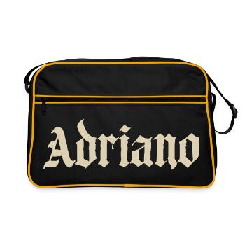 Adriano Gothic Font - Retro Bag - black/gold - Front