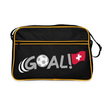 GOAL for Switzerland - Retro Bag - black/gold - Front