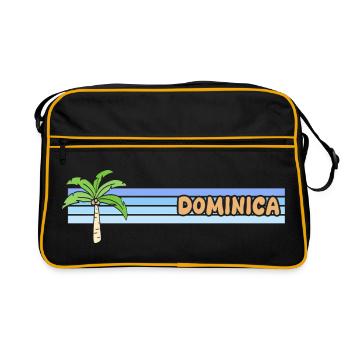 Dominica as a sun - Retro Bag - black/gold - Front