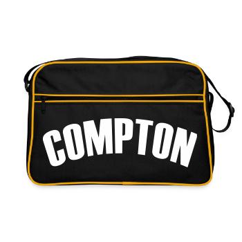 compton shirt - Retro Tasche - Schwarz/Gold - Vorne