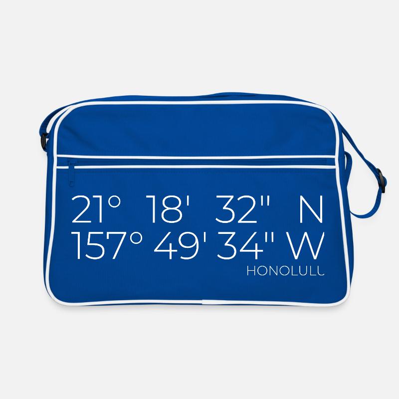 Coordinates: Honolulu, Oahu, Hawaii Retro Bag