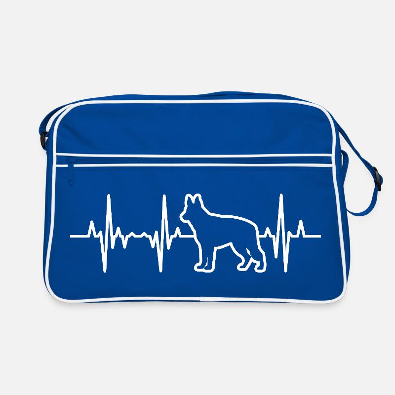 German Shepherd Heartbeat Retro Bag